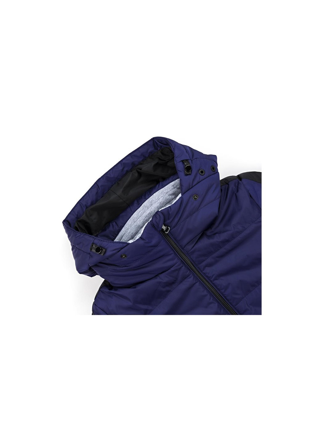 Голубая демисезонная куртка с капюшоном (sicmy-g306-122b-blue) Snowimage
