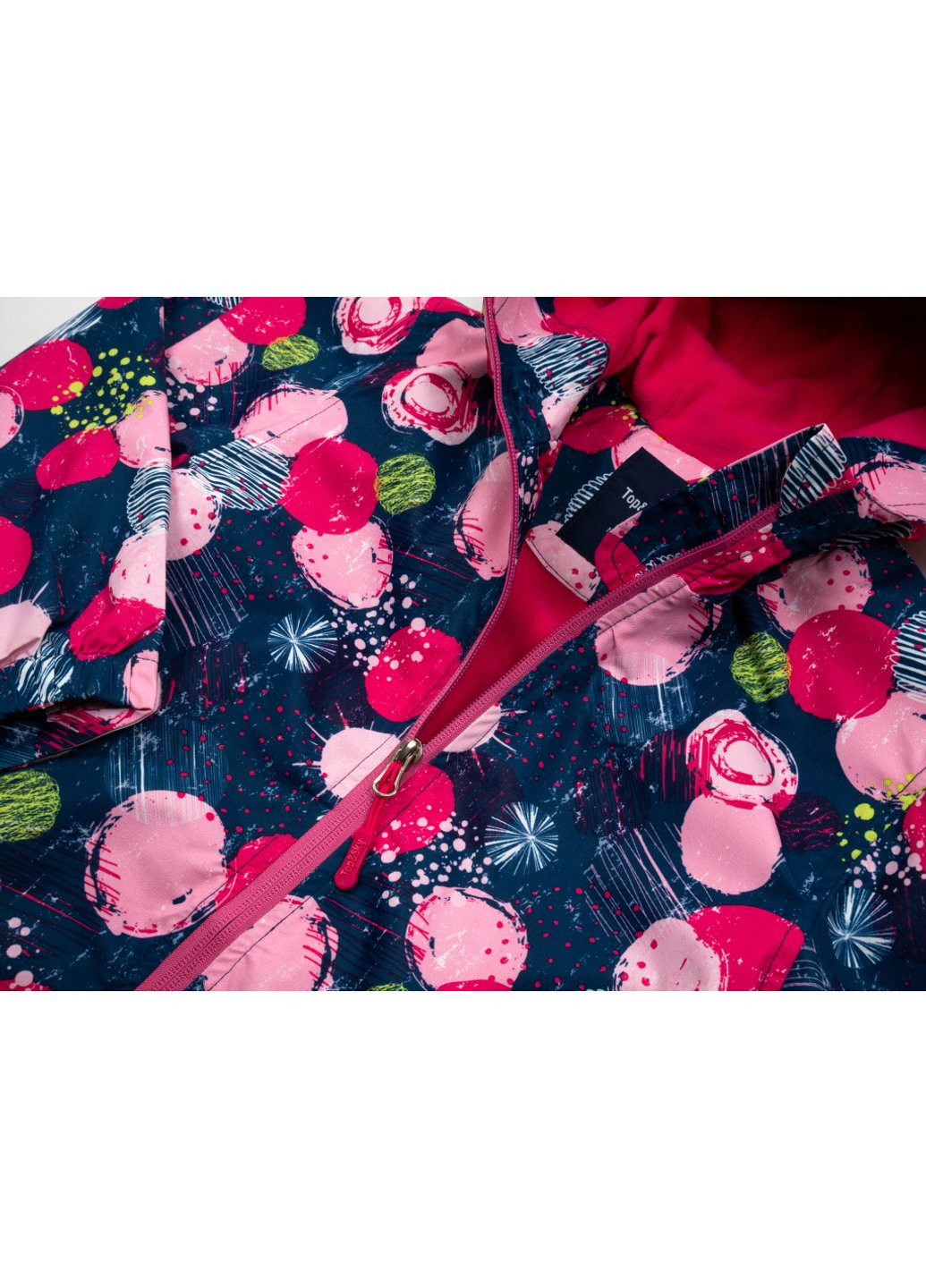 Комбінована демісезонна куртка на флісі (7023-1-120g-fuchsia) Top&Sky