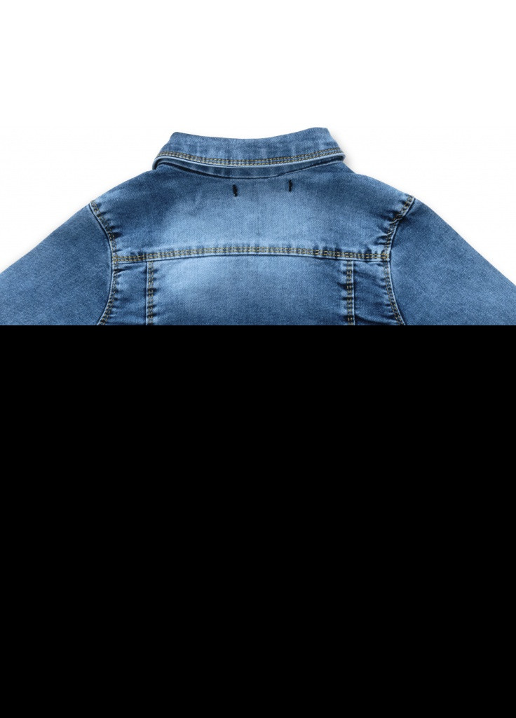 Голубая демисезонная куртка джинсовая (99112-104-blue) Sercino