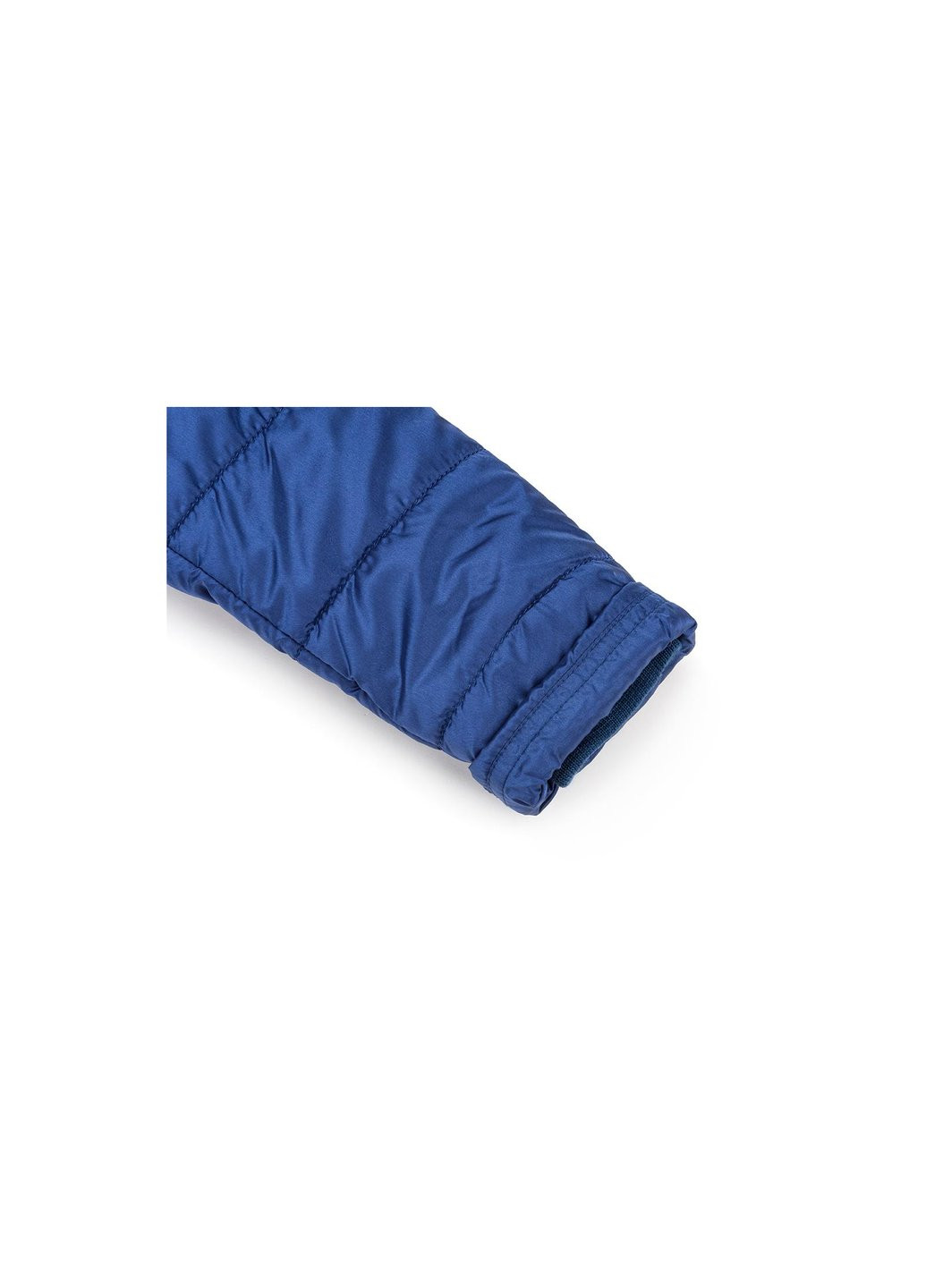 Голубая демисезонная куртка удлиненная с капюшоном и цветочками (sicy-g107-116g-blue) Snowimage