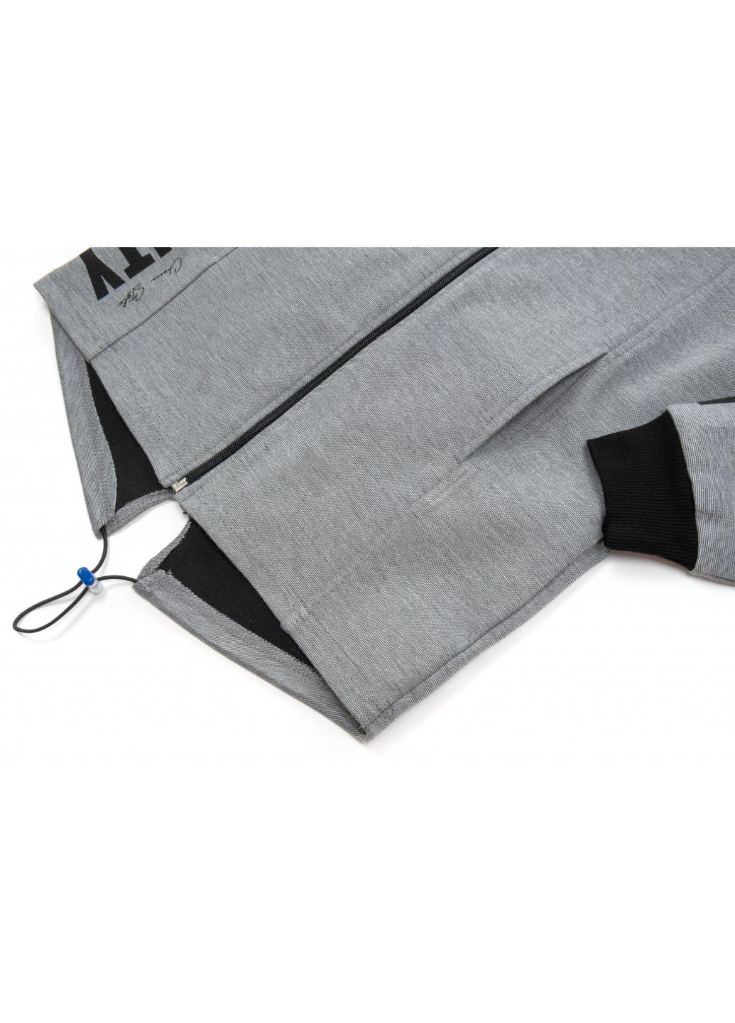 Серая демисезонная куртка ветровка с капюшоном (10760-146b-gray) BLUELAND