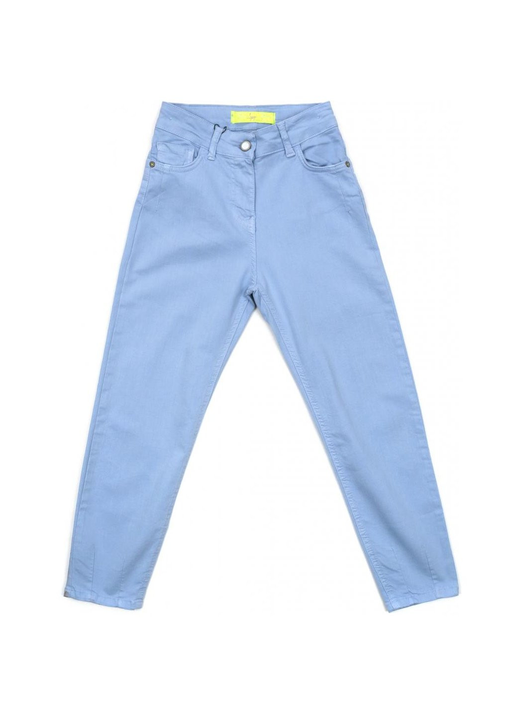 Голубые демисезонные джинсы с высокой талией (9255-146g-blue) A-yugi