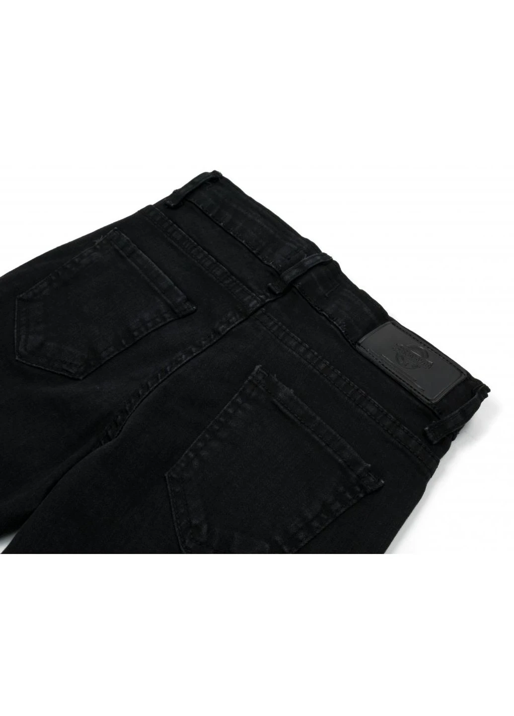 Черные демисезонные джинсы с дырками (20214-140g-black) Breeze