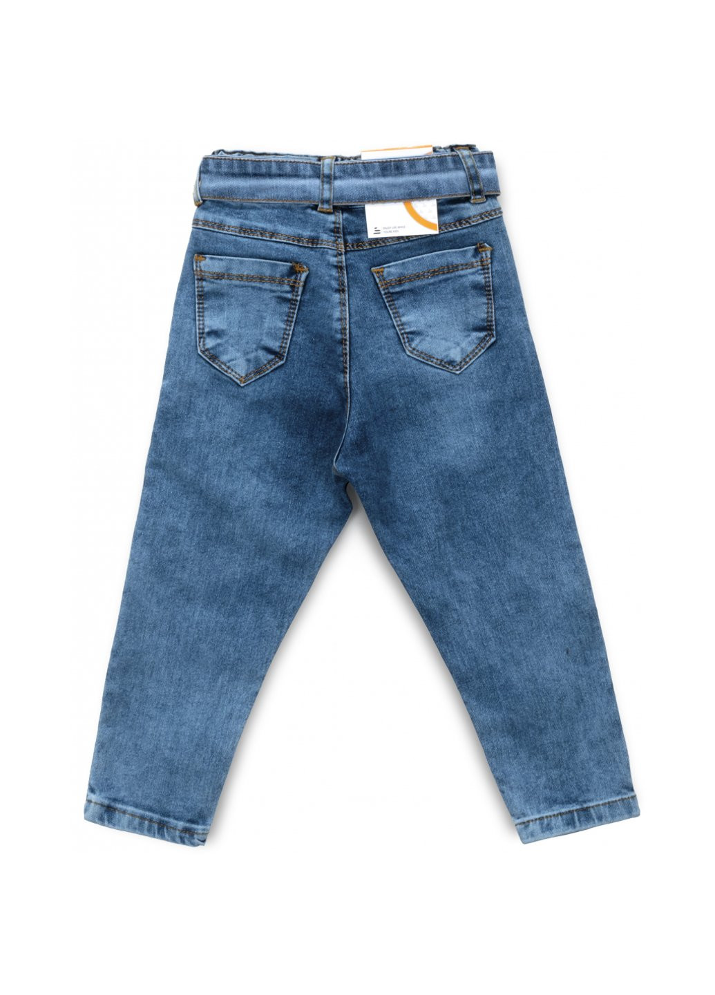 Голубые демисезонные джинсы с поясом (58163-128g-blue) Sercino