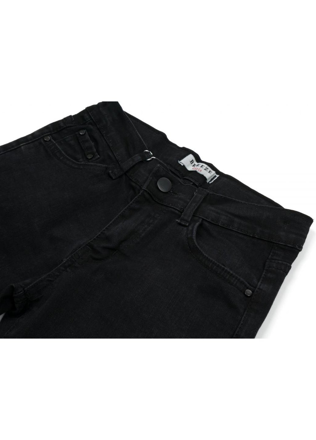 Черные демисезонные джинсы с дырками (20214-164g-black) Breeze