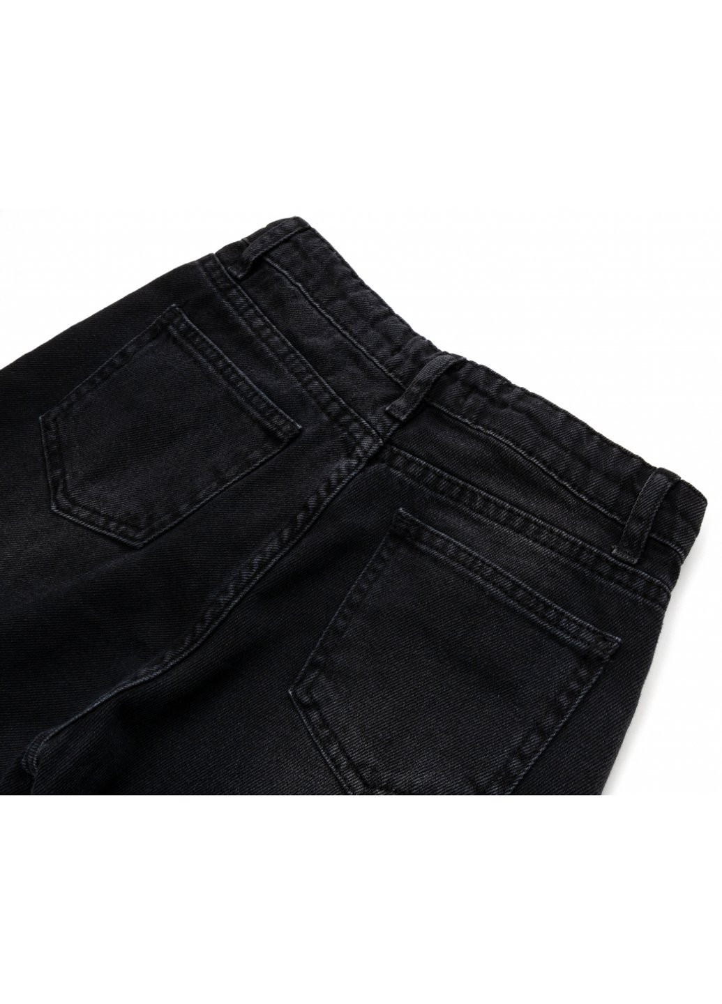 Черные демисезонные джинсы с потертостями (15557-140g-black) Breeze