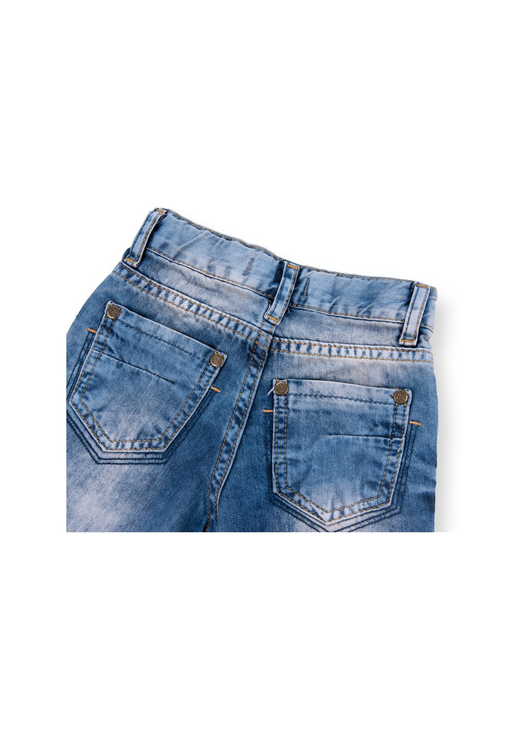 Голубые демисезонные джинсы светлые с потертостями (20073-104b-blue) E&H