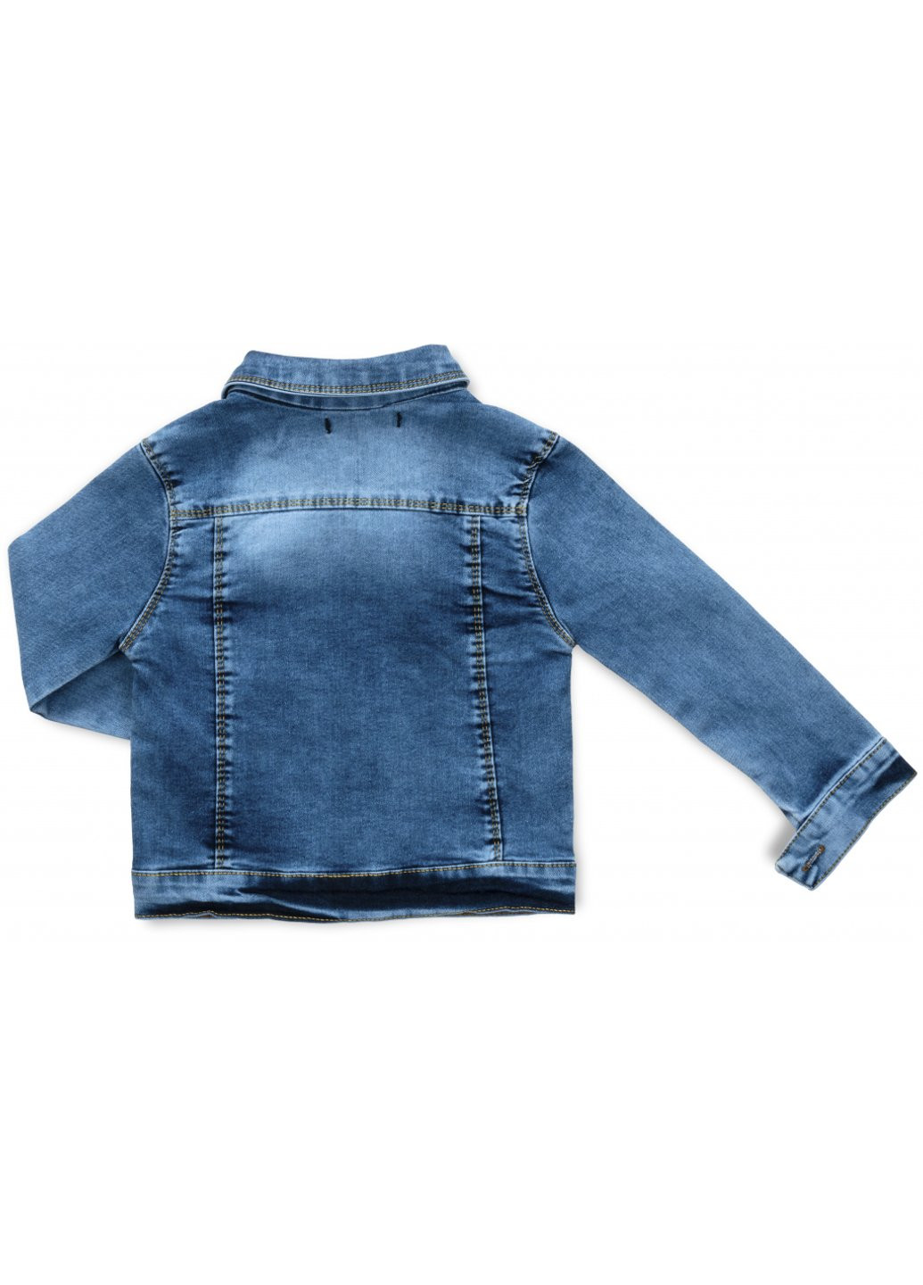 Голубая демисезонная куртка джинсовая (99112-110-blue) Sercino