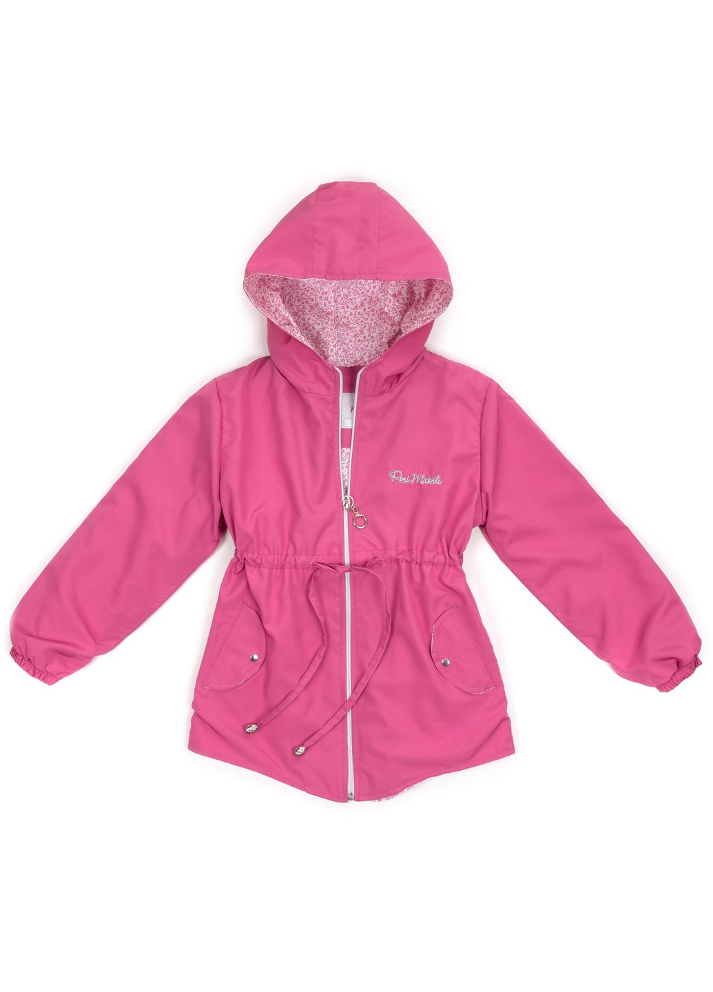 Комбінована демісезонна куртка куртка з капюшоном (7855-140g-fuchsia) Haknur