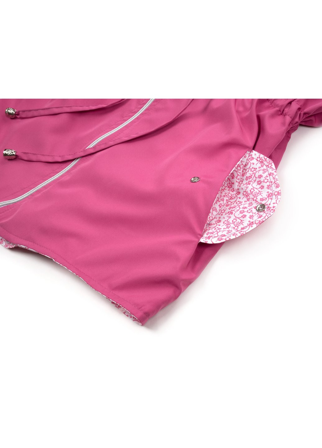 Комбінована демісезонна куртка куртка з капюшоном (7855-140g-fuchsia) Haknur