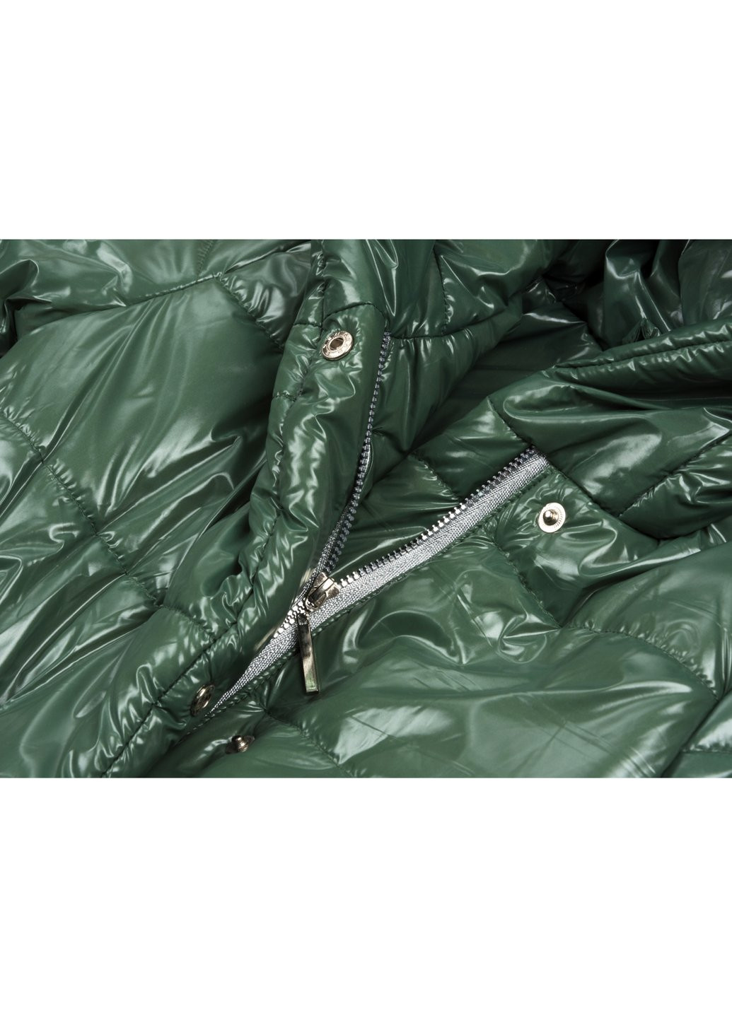 Зеленая демисезонная куртка удлиненная "felice" (19709-122-green) Brilliant