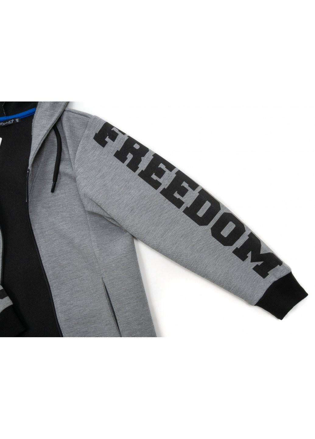 Серая демисезонная куртка ветровка с капюшоном (10760-146b-gray) BLUELAND