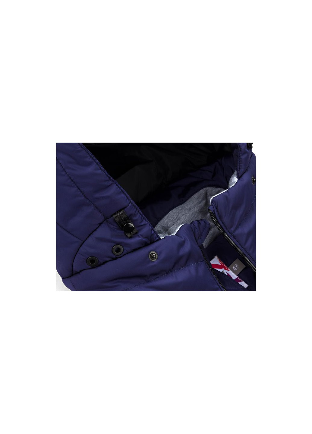 Голубая демисезонная куртка с капюшоном (sicmy-g306-116b-blue) Snowimage