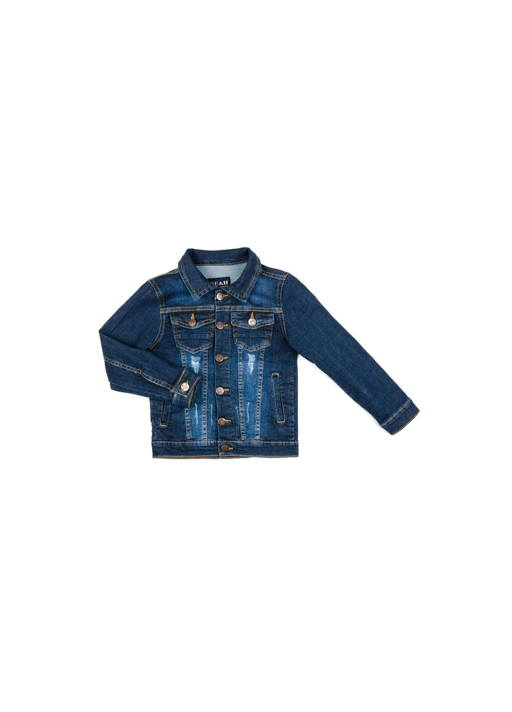 Голубая демисезонная куртка джинсовая (20057-152b-blue) Breeze