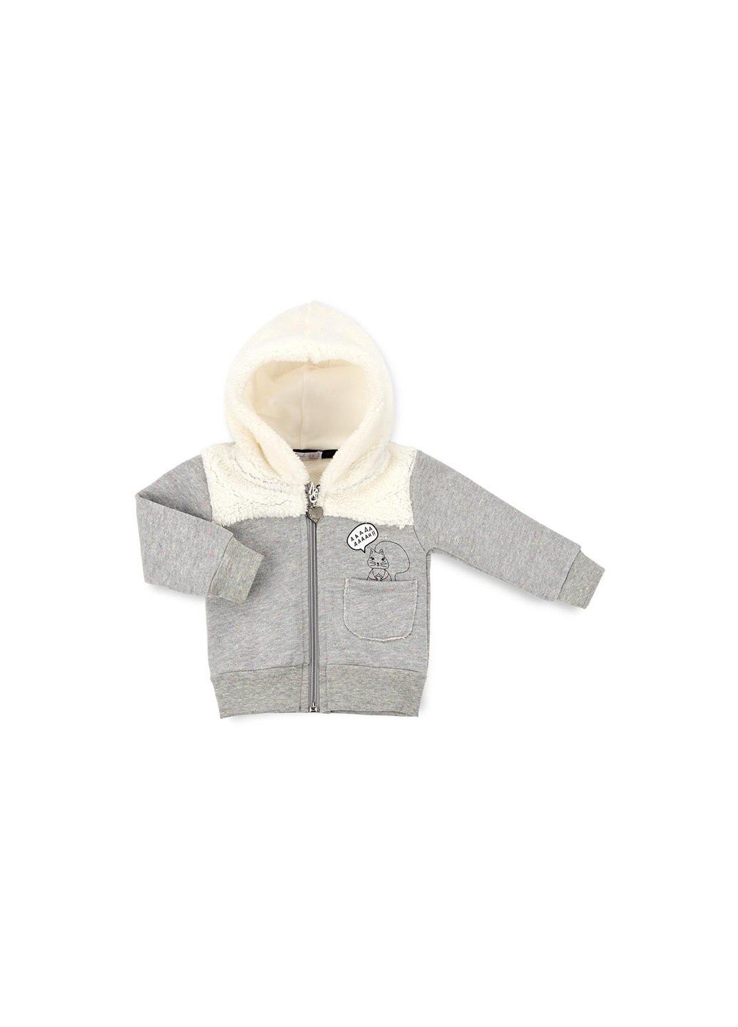 Кофта на блискавці з хутряним капюшоном (6943-68G-gray) Haknur (257208478)