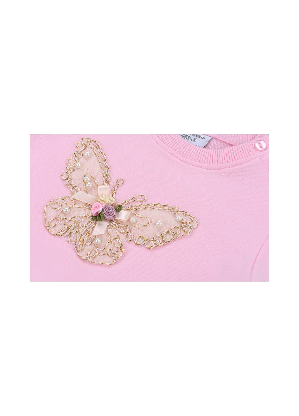 Кофта з мереживним метеликом (10086-92G-pink) Breeze (257207066)