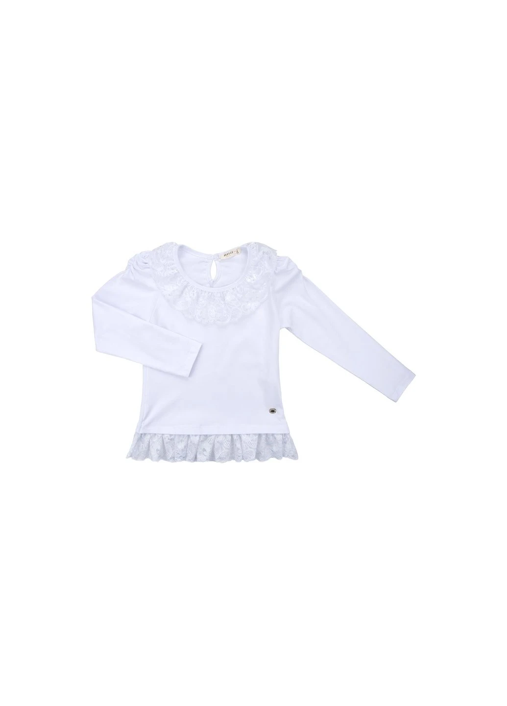 Кофта с кружевом (11179-134G-white) Breeze (257207214)