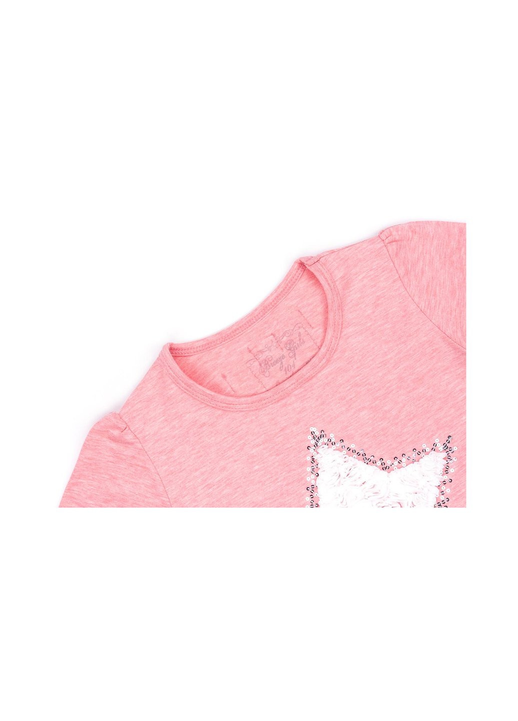 Кофта со звездой и оборкой (10536-110G-pink) Breeze (257206257)