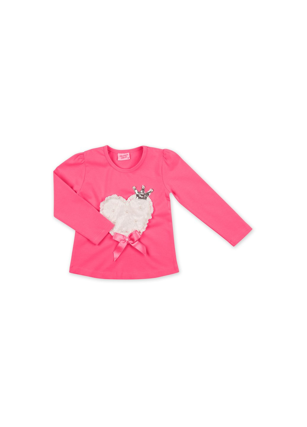 Кофта фуксия с сердечком (8095-98G-purple) Breeze (257208684)