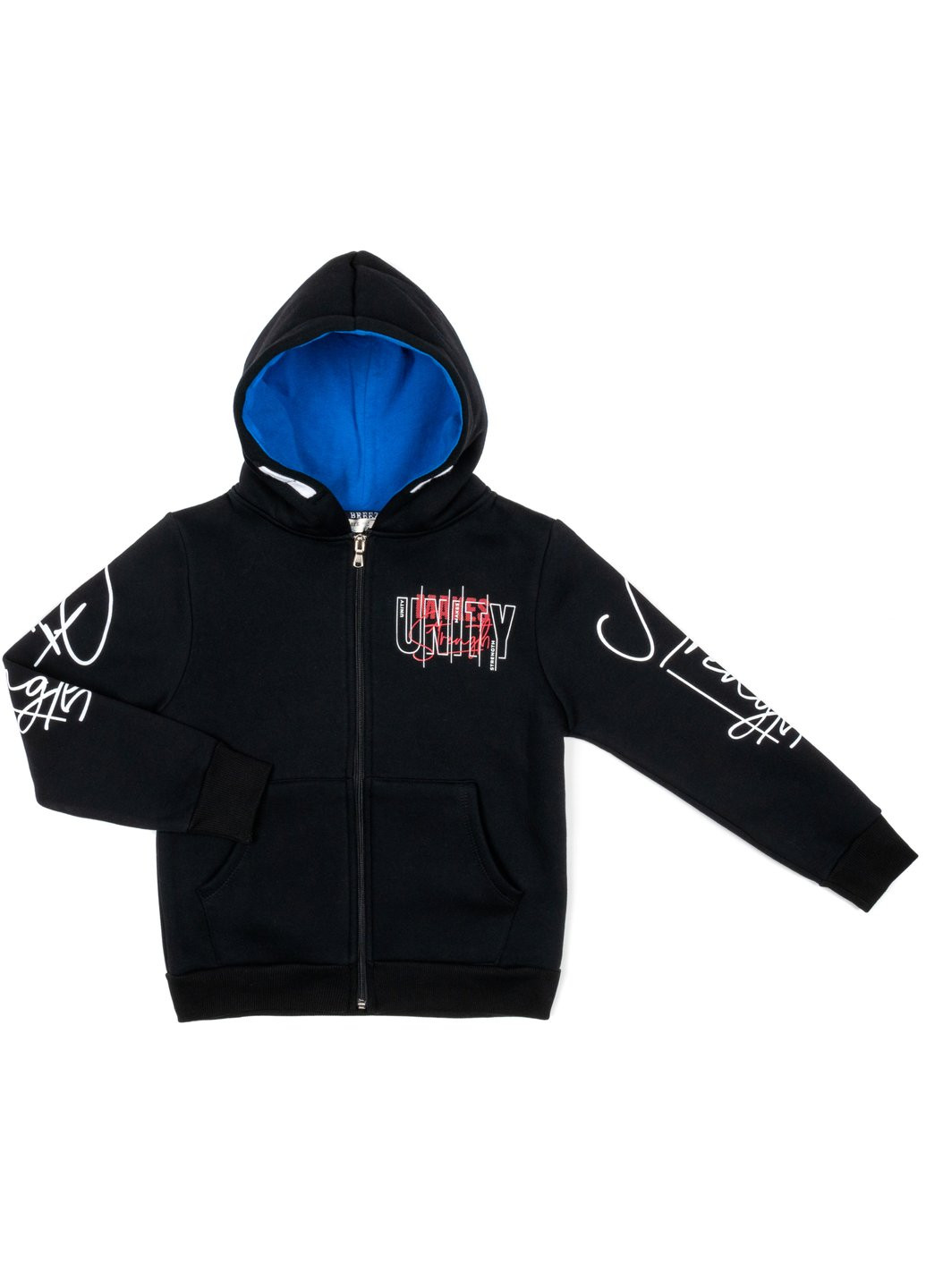 Кофта на флисе на молнии (18007-140B-blue) Breeze (257207936)