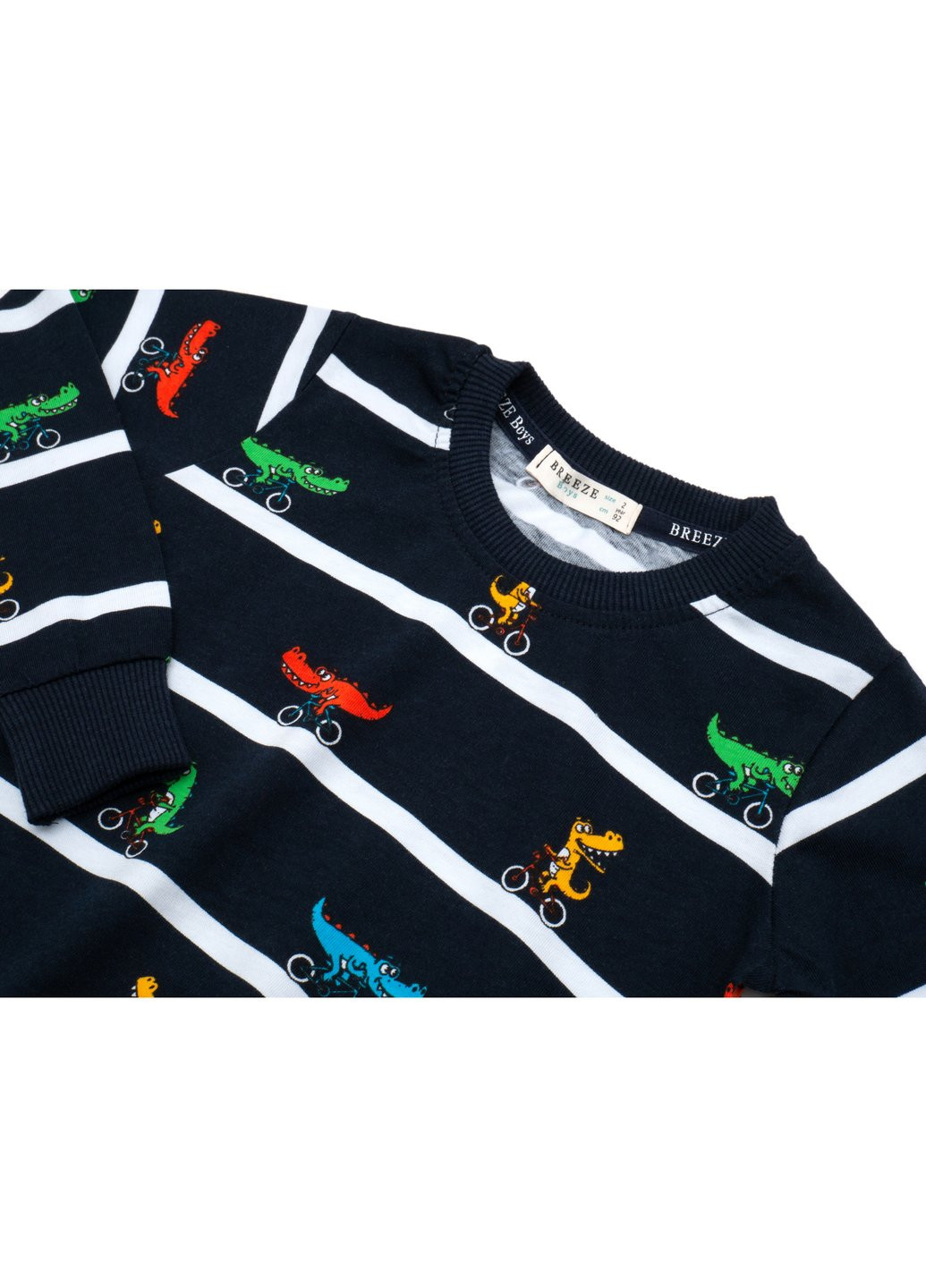 Кофта с динозаврами (17974-92B-blue) Breeze (257208993)