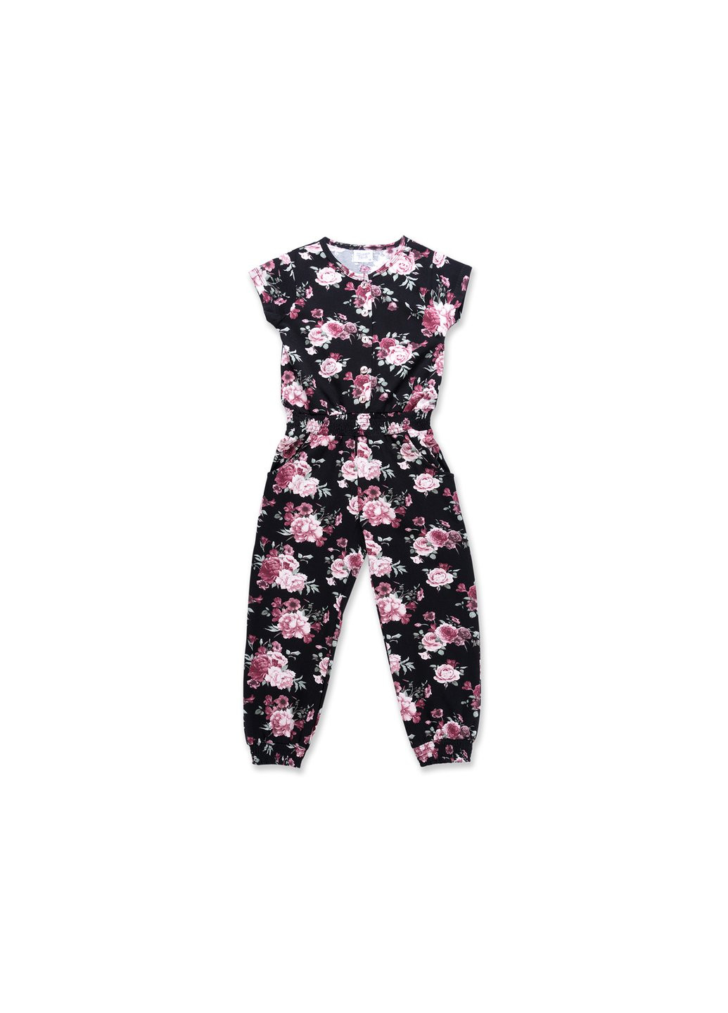 Комбинезон в цветочки (8904-128G-black) Breeze (257206346)