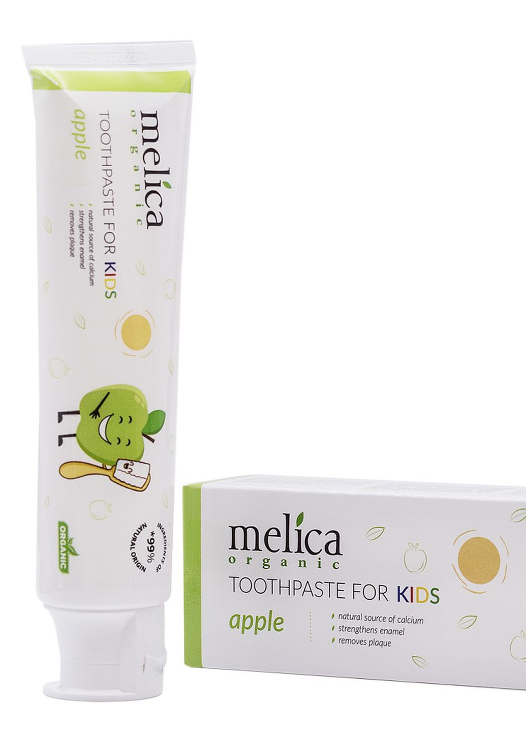 Дитяча зубна паста Яблуко, 100мл Melica Organic 4770416003600 (257175675)