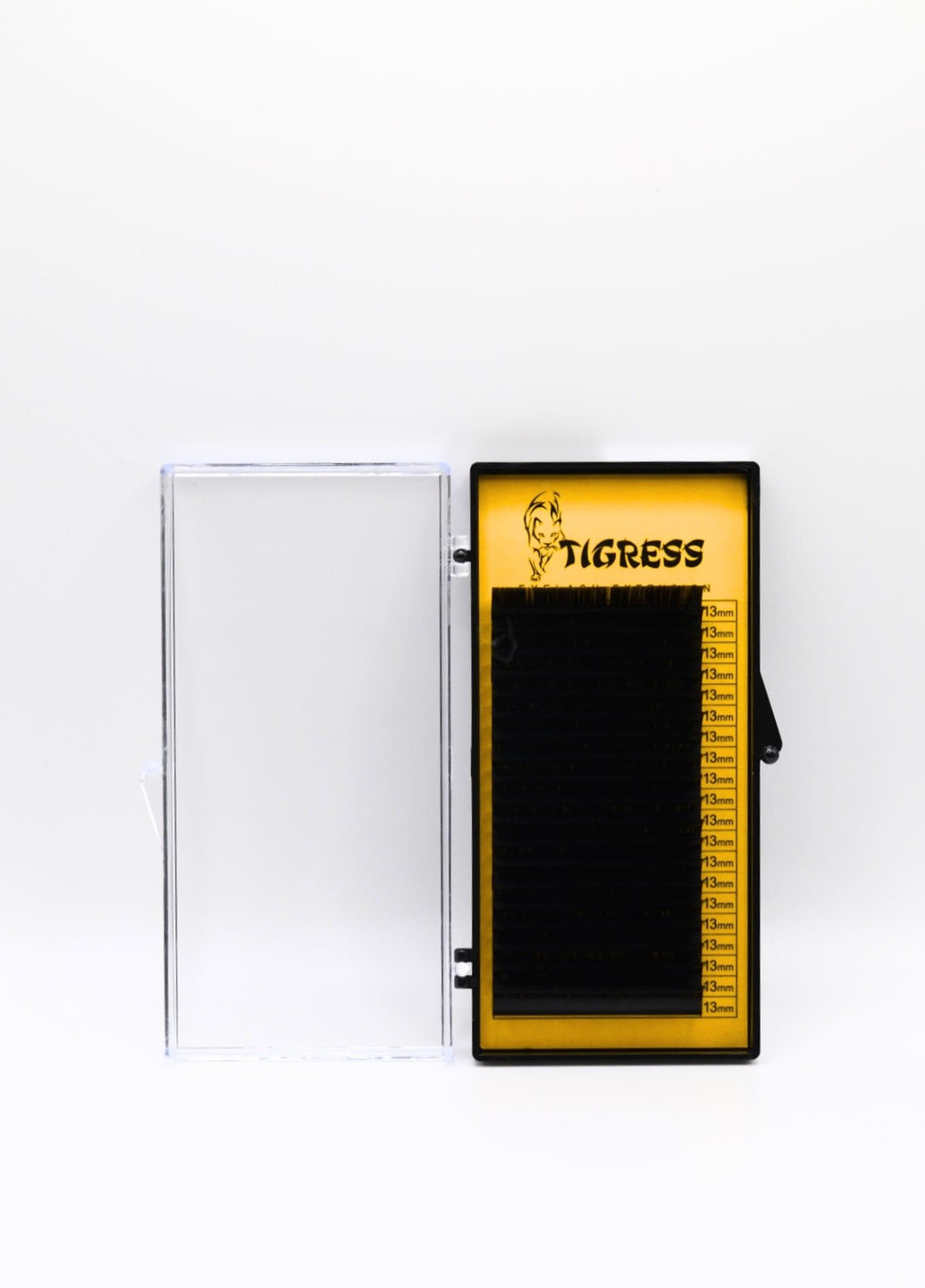 Ресницы для наращивания HYLON LASH 20 линий одна длина черные, изгиб, толщина 0.07мм, длина 13мм Tigress C (257197329)