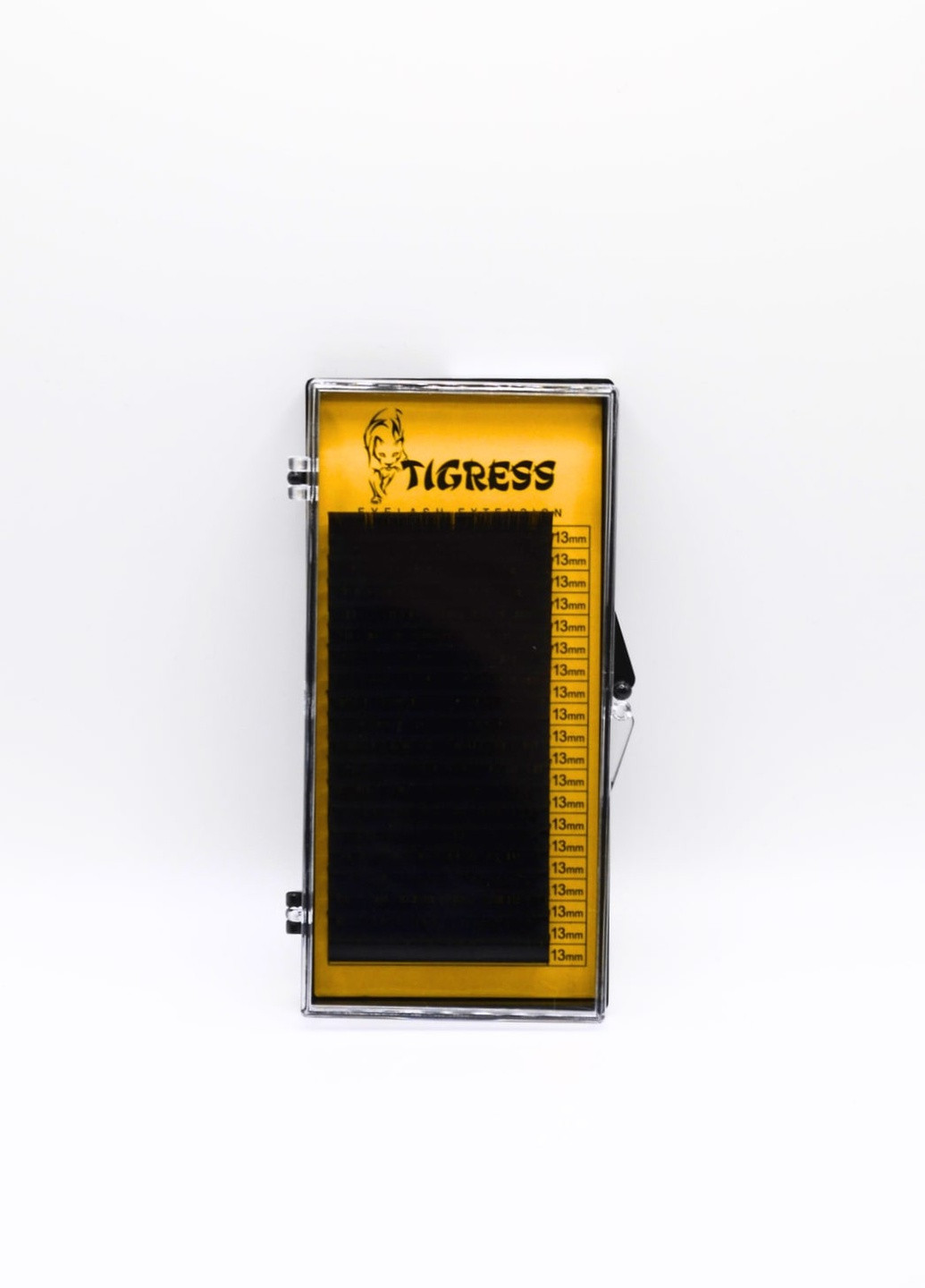 Ресницы для наращивания HYLON LASH 20 линий одна длина черные, изгиб, толщина 0.07мм, длина 13мм Tigress C (257197329)