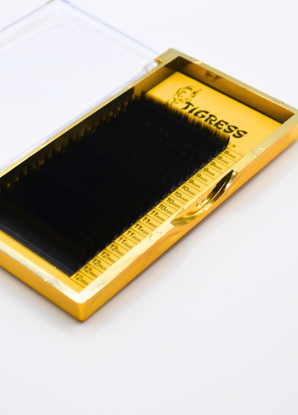 Ресницы для наращивания HYLON LASH 20 линий MIX черные, изгиб, толщина 0.07мм, длина 8-12 Tigress B (257197359)