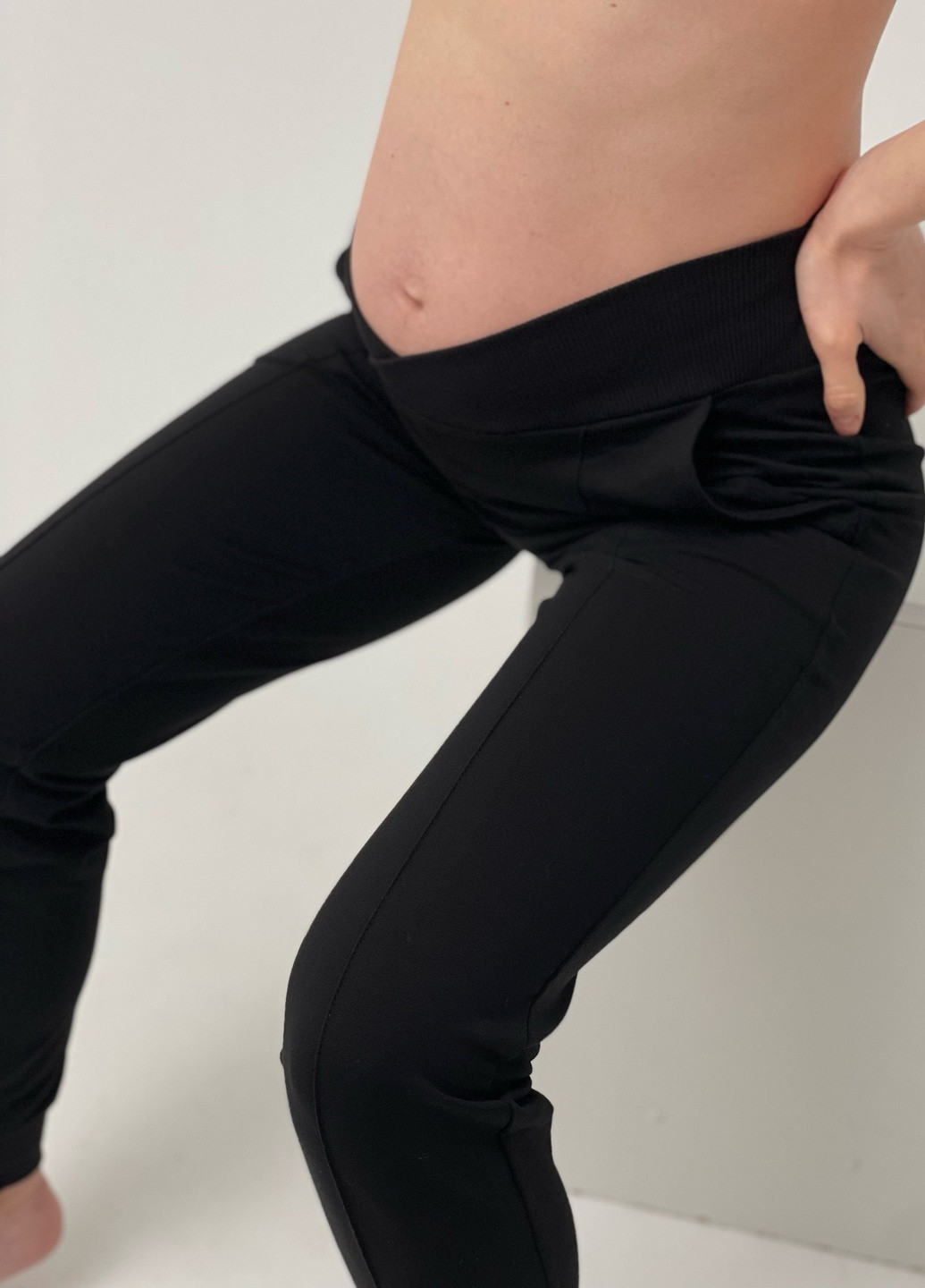 Штани-джогери для вагітних, чорні Koko boutique (257196858)