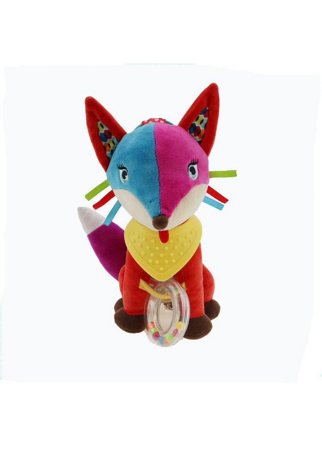 Мягкая погремушка-подвеска с прорезывателем (Лиса) 28х16х7 см Bambi (257202128)