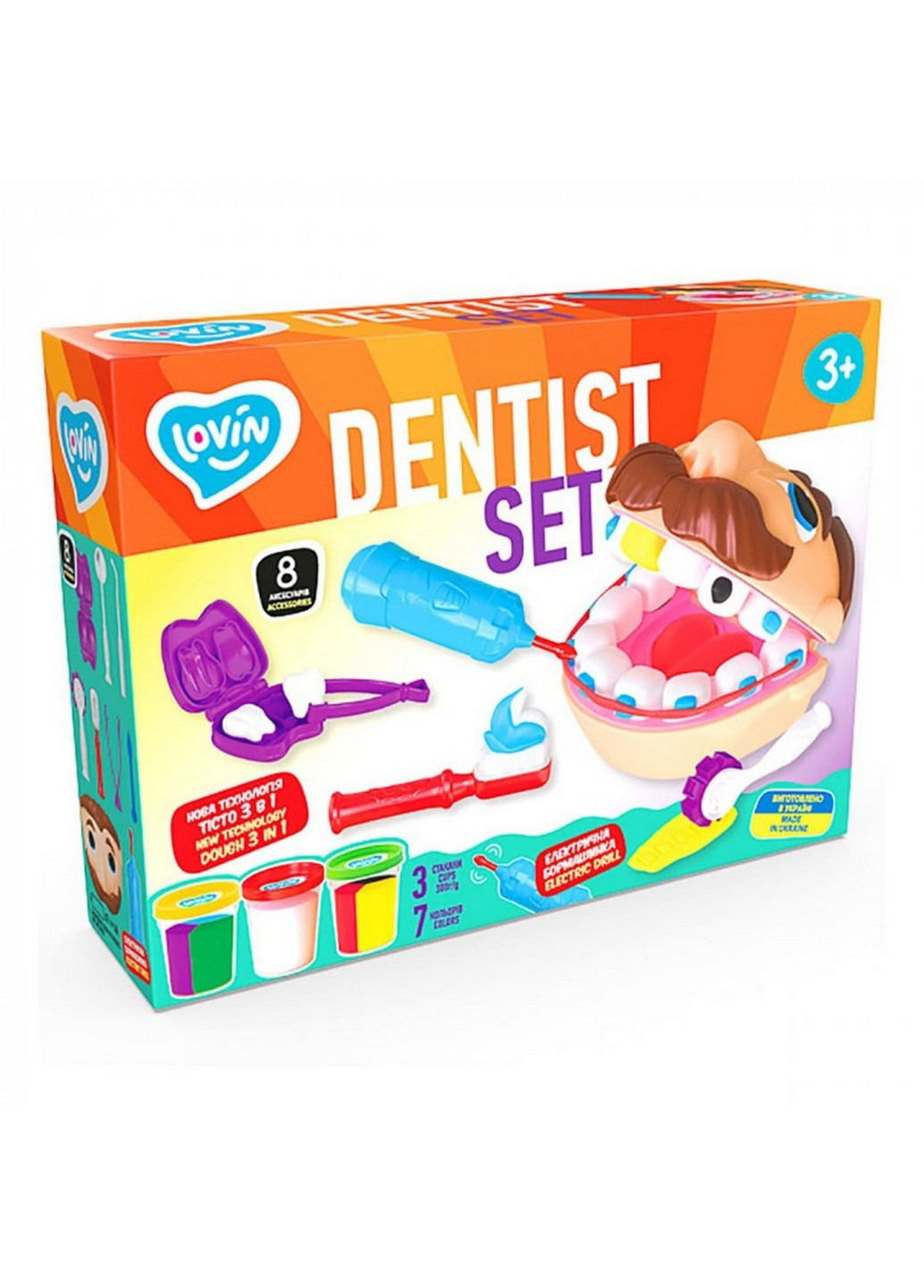 Набор для креативного творчества с тестом "Dentist Set", 8 аксессуаров От 3-х лет No Brand (257201275)