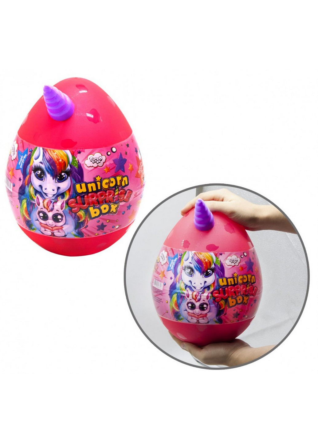 Набір для творчості в яйці "Unicorn Surprise Box" для дівчинки 21х21х31 см Danko Toys (257202351)