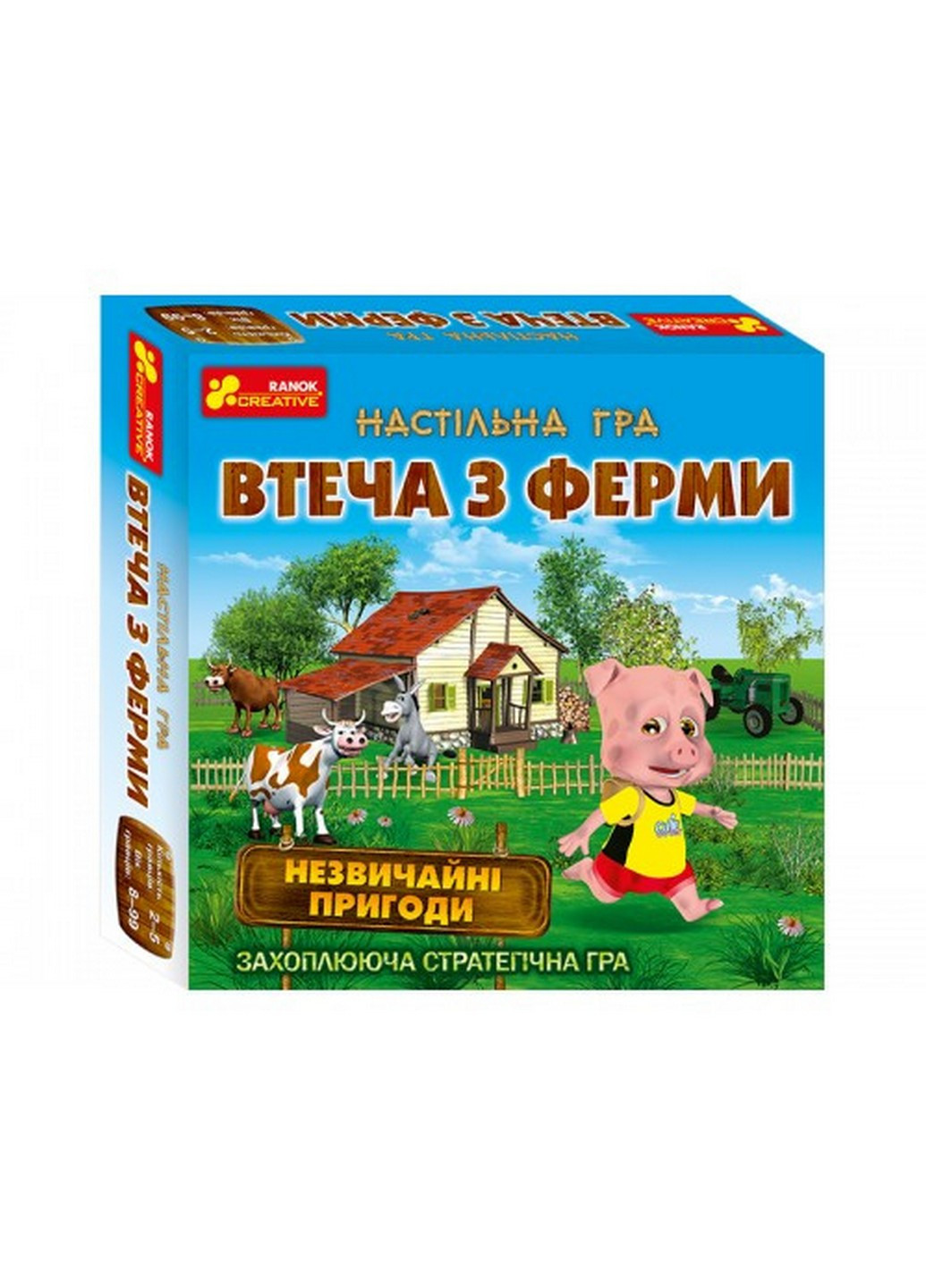 Дитяча настільна гра "Втеча з ферми" на укр. мовою 23,5х23,5х5,2 см Ranok Creative (257201795)