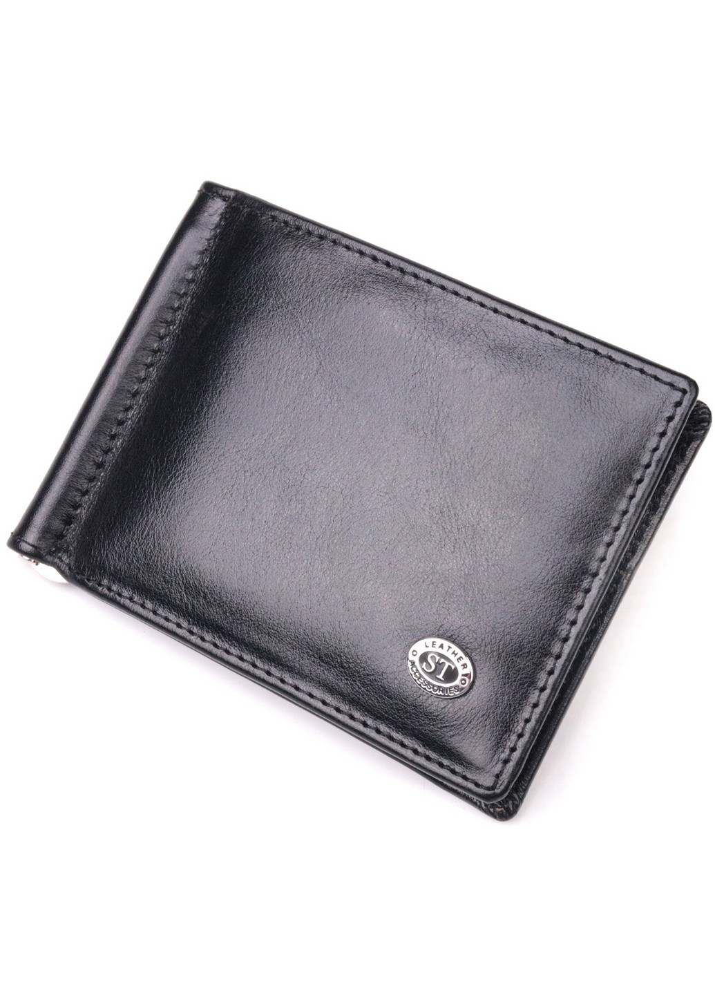 Кожаный зажим мужской 11,5х8х1 см st leather (257202404)