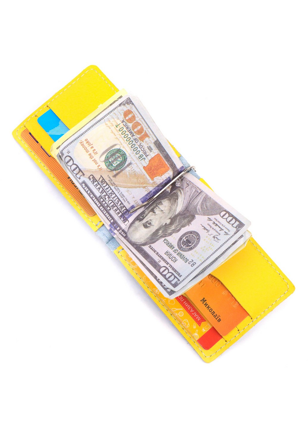 Затискач шкіряний 12х8х1 см Grande Pelle (257202329)