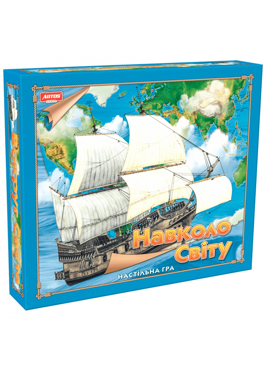 Настольная игра "Вокруг света" на укр. языке 34 см Artos Games (257201846)
