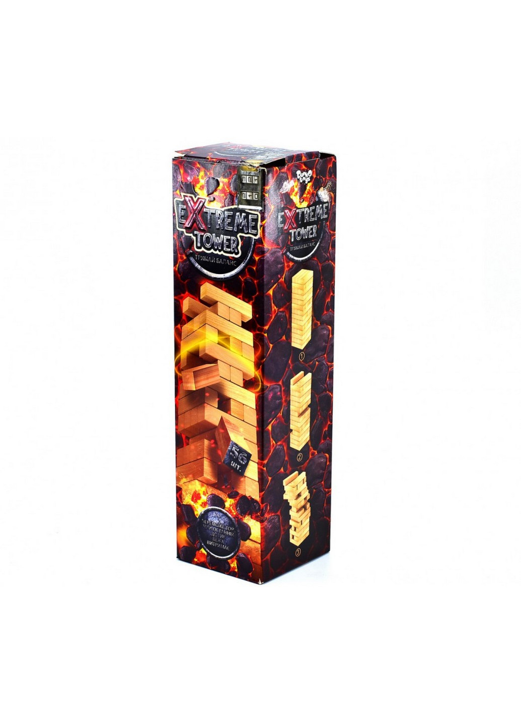 Развивающая настольная игра Дженга "EXTREME TOWER", 56 брусков 27х7х7 см Danko Toys (257201692)