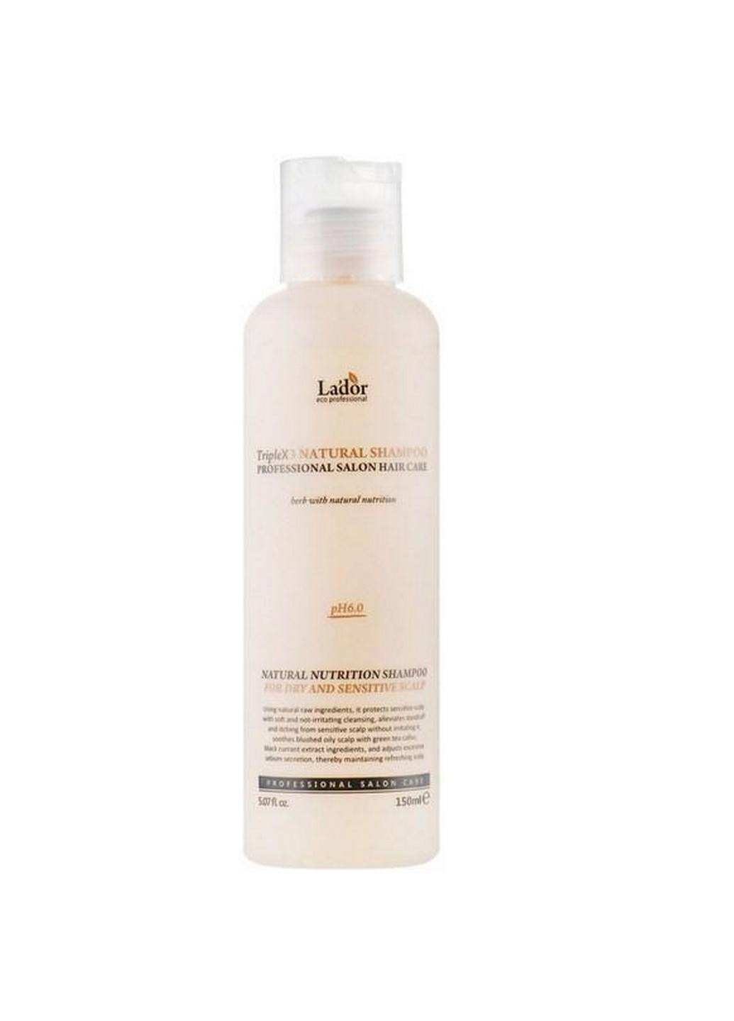 Шампунь безсульфатный для волос Triplex Natural Shampoo с протеинами шелка 150 мл La'dor (257202361)