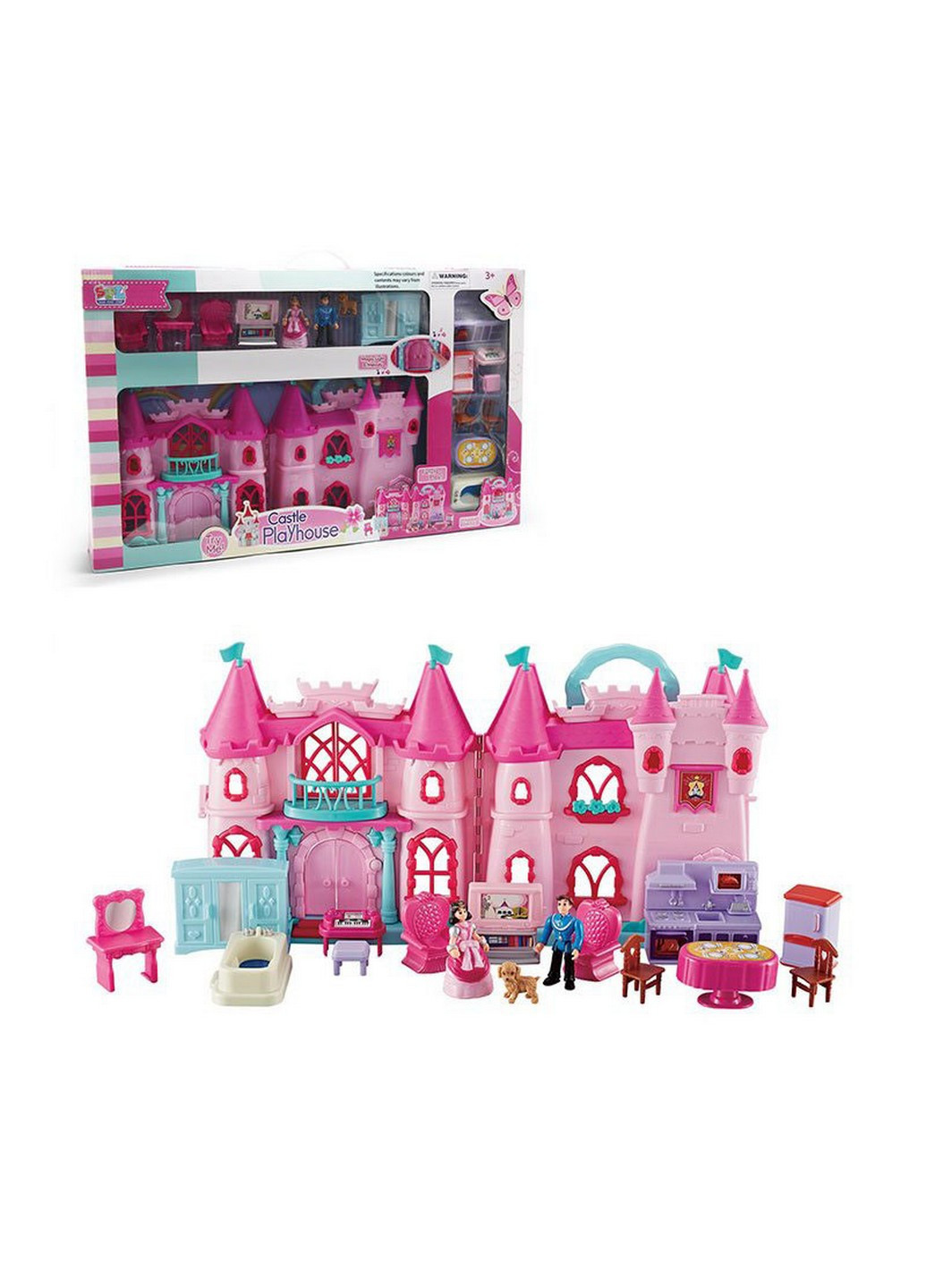 Дитячий ігровий набір "Замок" з меблями та фігурками 41х8х66, 5 см Bambi (257202187)
