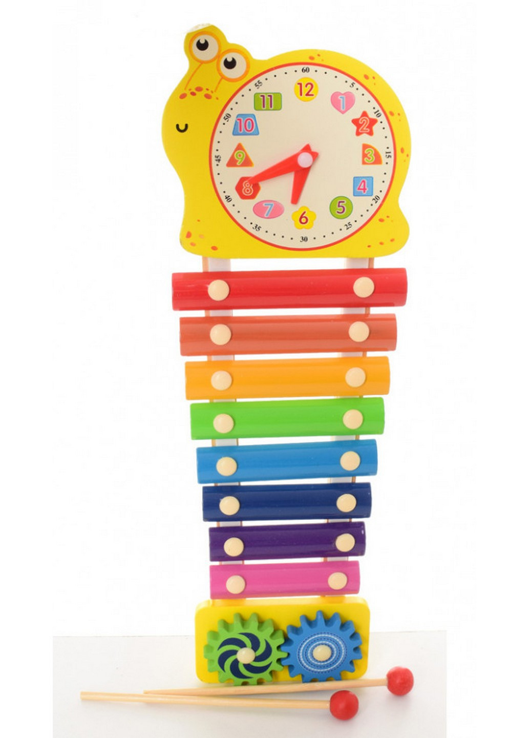 Іграшка дитяча Ксилофон дерев'яний (Равлик) 38х8х8 см No Brand (257201256)