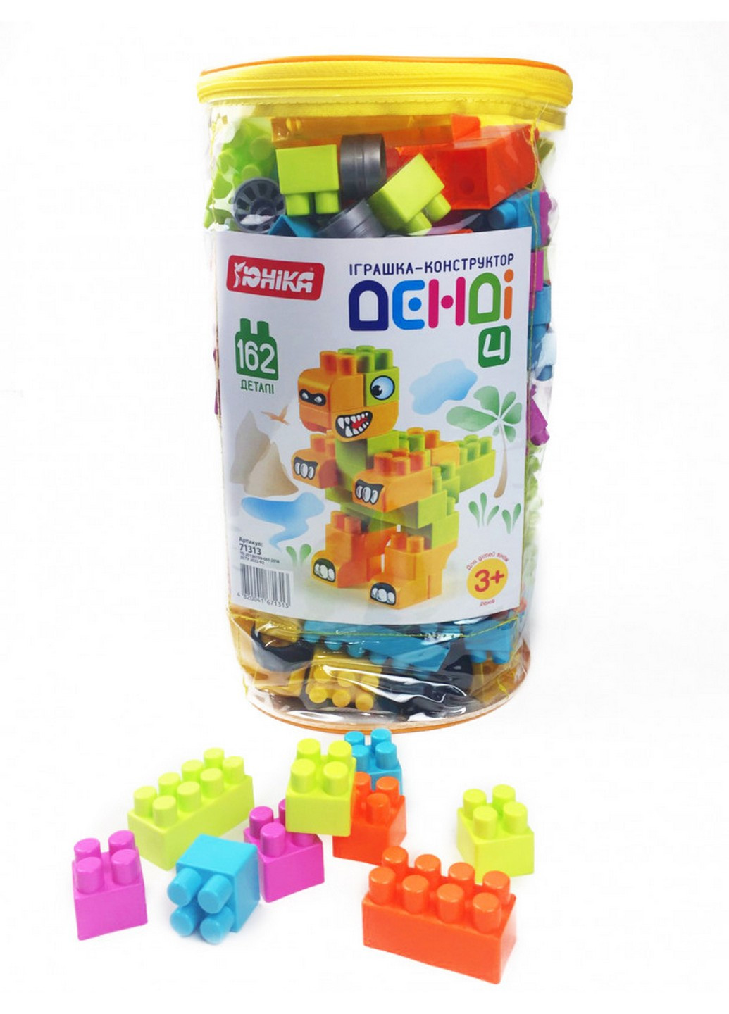 Конструктор дитячий „ДЕНДІ”- 4, 162 деталі 19х19х36 см Юника (257201578)
