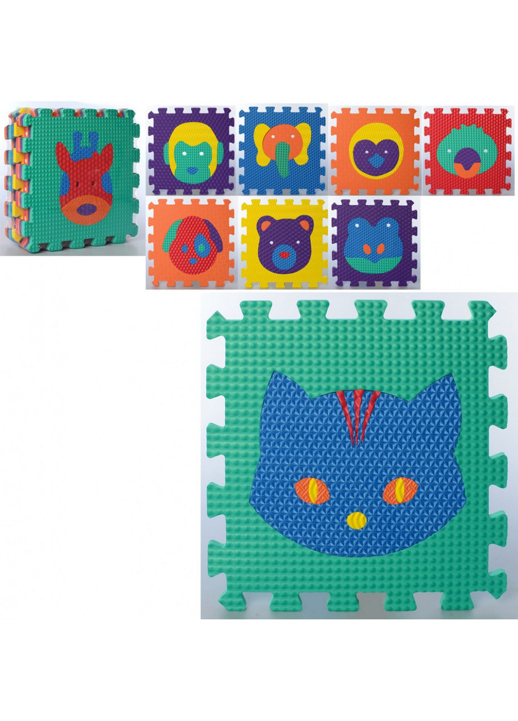 Дитячий килимок Мозаїка з 9 елементів 32х32х0,9 см Bambi (257202184)