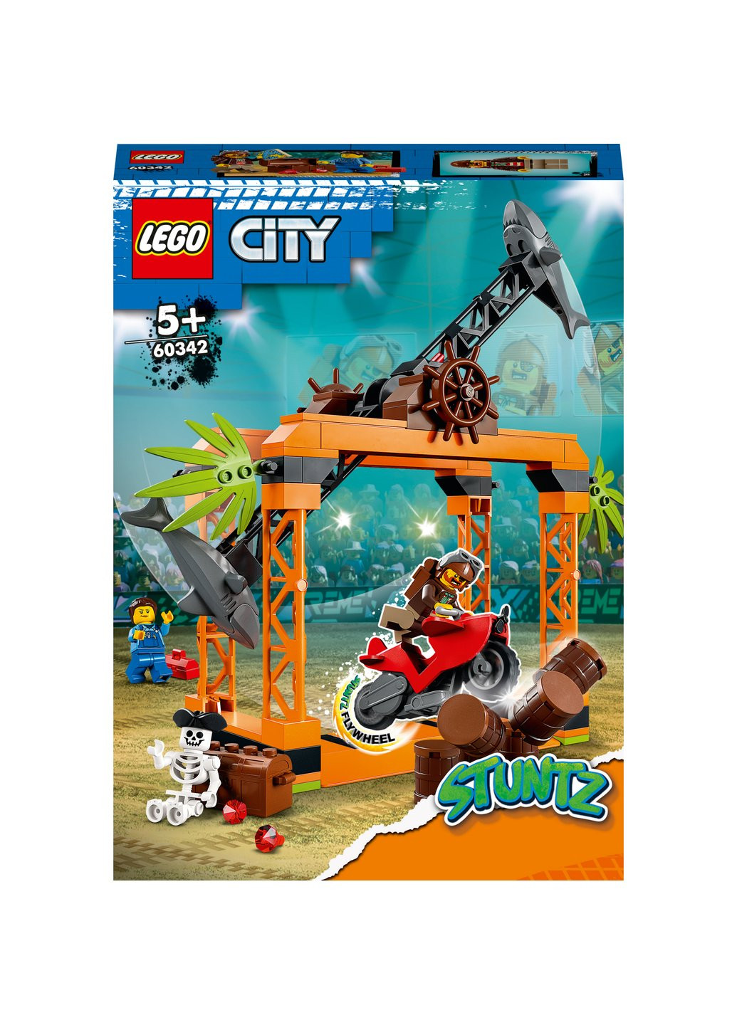 Конструктор City Stuntz Каскадерське завдання «Напад Акули» 122 деталей (60342) Lego (257223062)