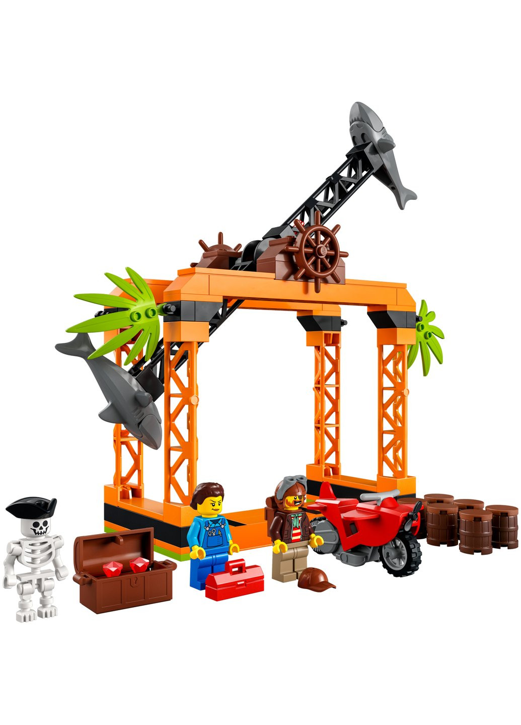 Конструктор City Stuntz Каскадерская задача «Нападение Акулы» 122 деталей (60342) Lego (257223062)