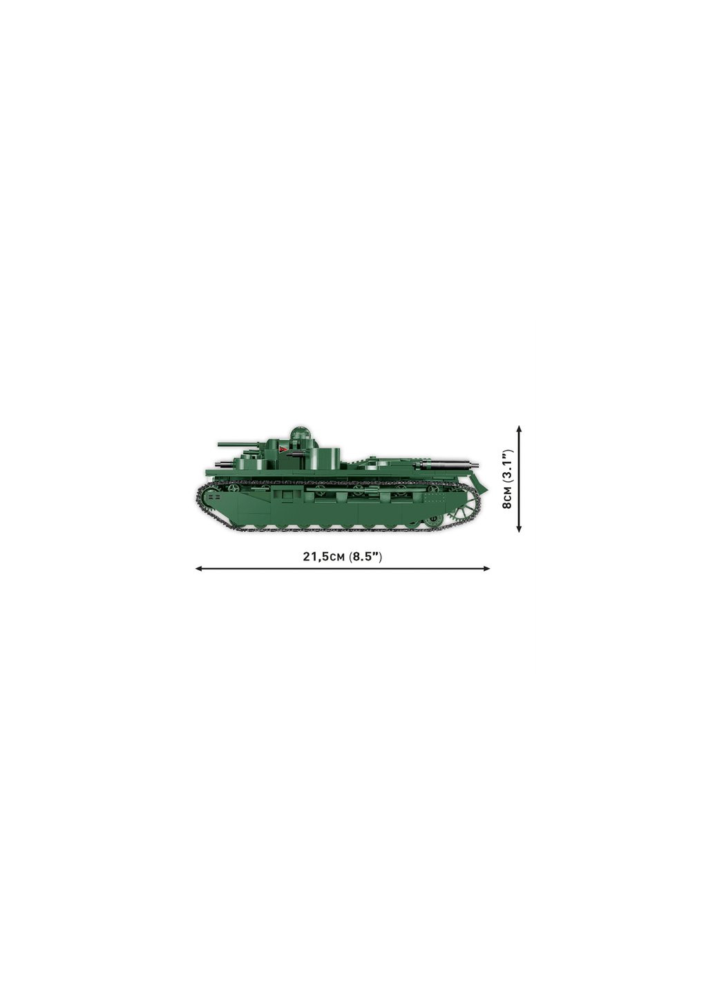 Конструктор Первая Мировая Война Танк Виккерс A1E1 Независимый, 886 деталей (-2990) Cobi (257223270)