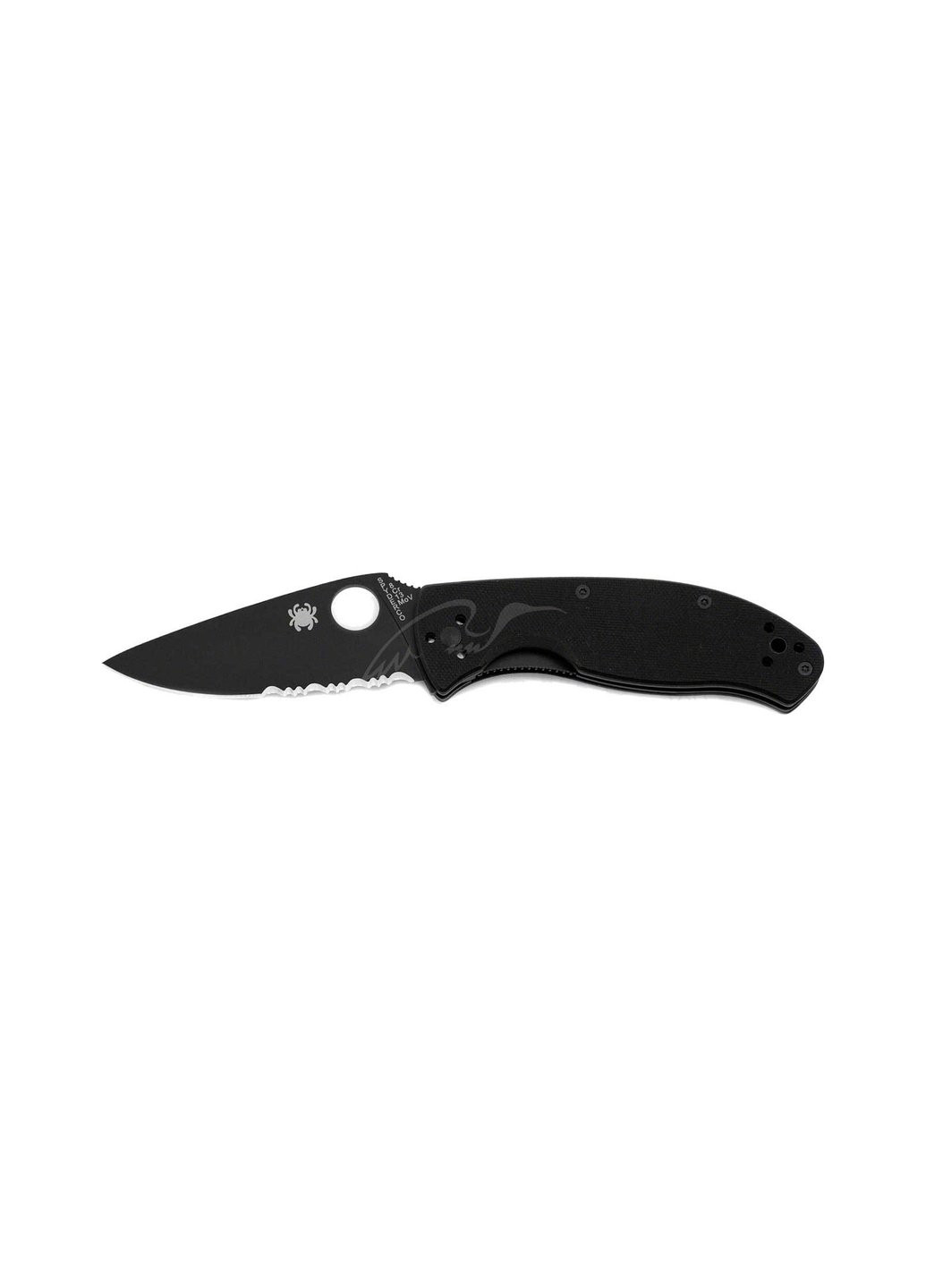 Нож Tenacious Black Blade, полусеррейтор (C122GBBKPS) Spyderco (257256976)