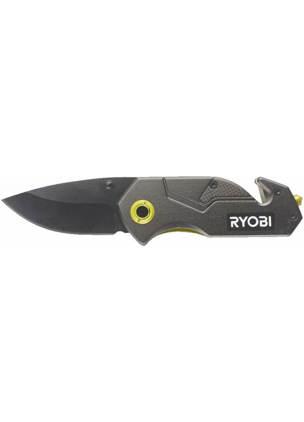 Нож складной RFK25T, лезвие 57мм, стропорез, фиксатор лезвий (5132005328) Ryobi (257224500)