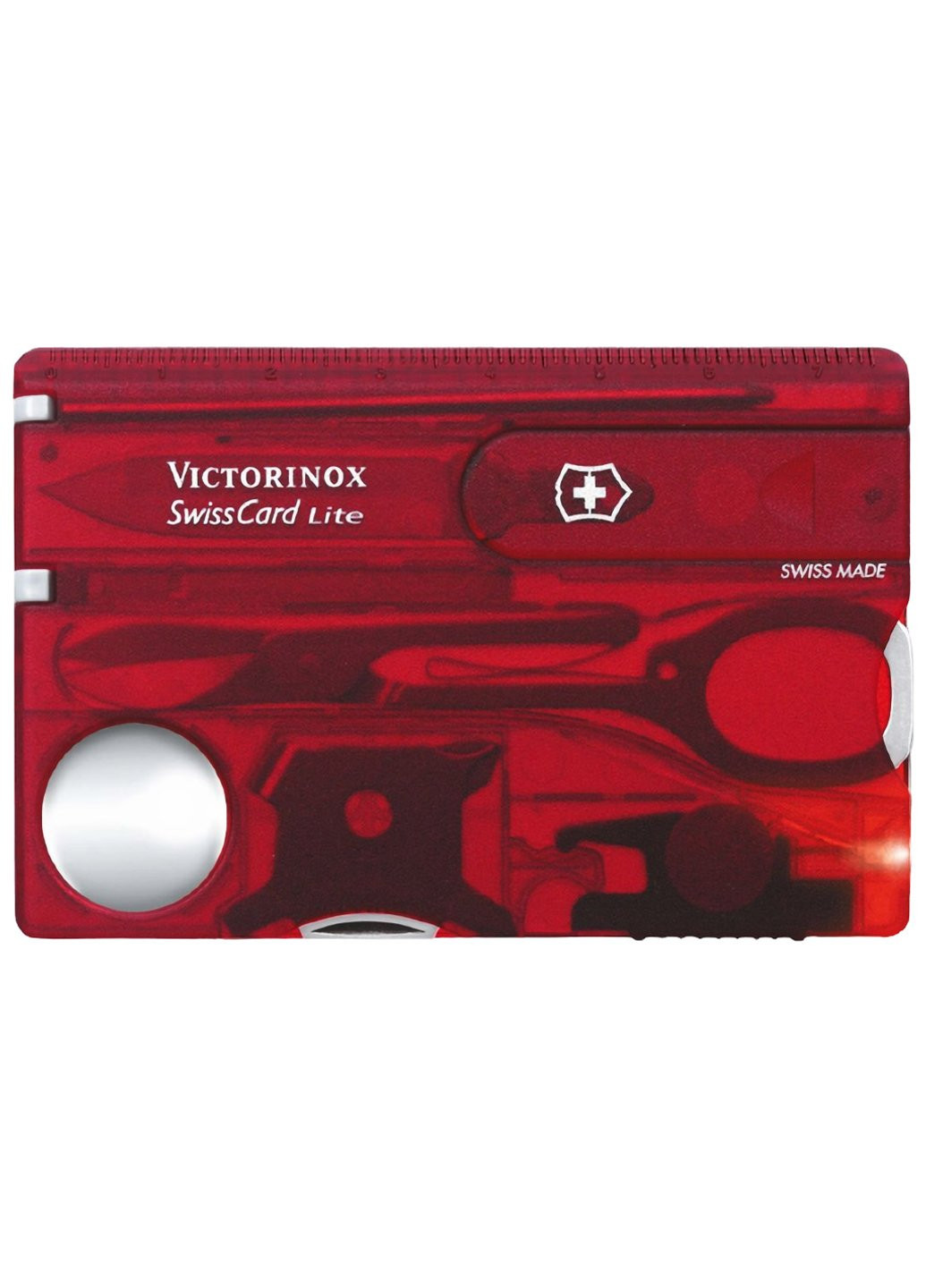 Ніж SwissCard Lite Transparent Red (0.7300.T) Victorinox (257223080)